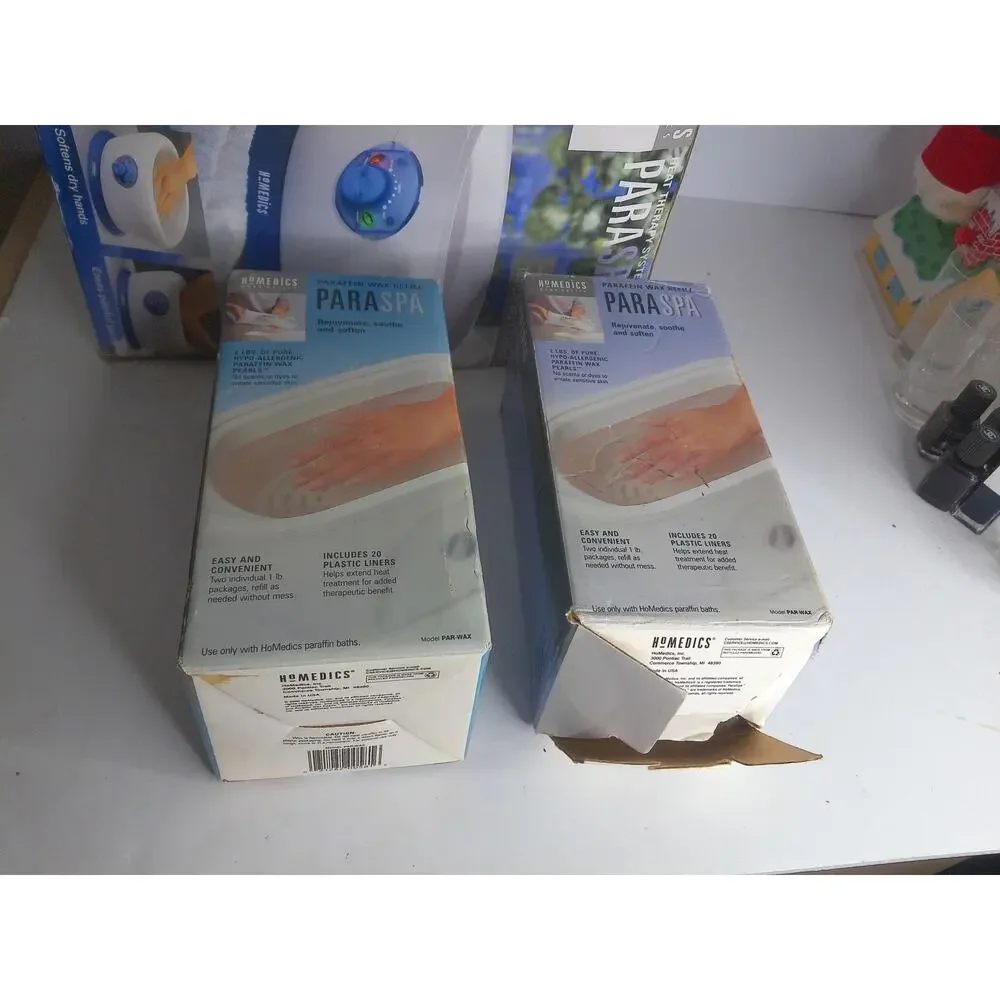 Vintage Homedics Paraspa Mini Paraffin Bath Par-100 With 2 Pound Box Refills